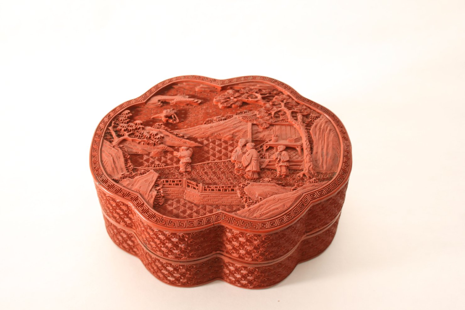 motivi geometrici, nobili (scatola, opera isolata) - ambito cinese (metà sec. XIX)