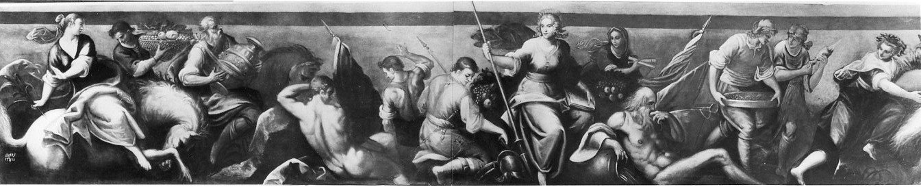 LaTerra in trono circondata da virtù, Terra in trono circondata da virtù (dipinto, opera isolata) di Pilotti Gerolamo (prima metà sec. XVII)