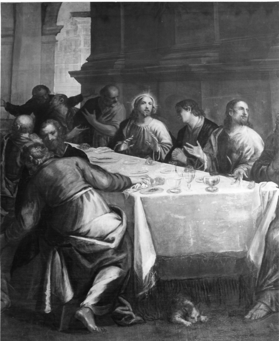 ultima cena, ultima cena (dipinto, opera isolata) di Laudis Giovanni Antonio (prima metà sec. XVII)