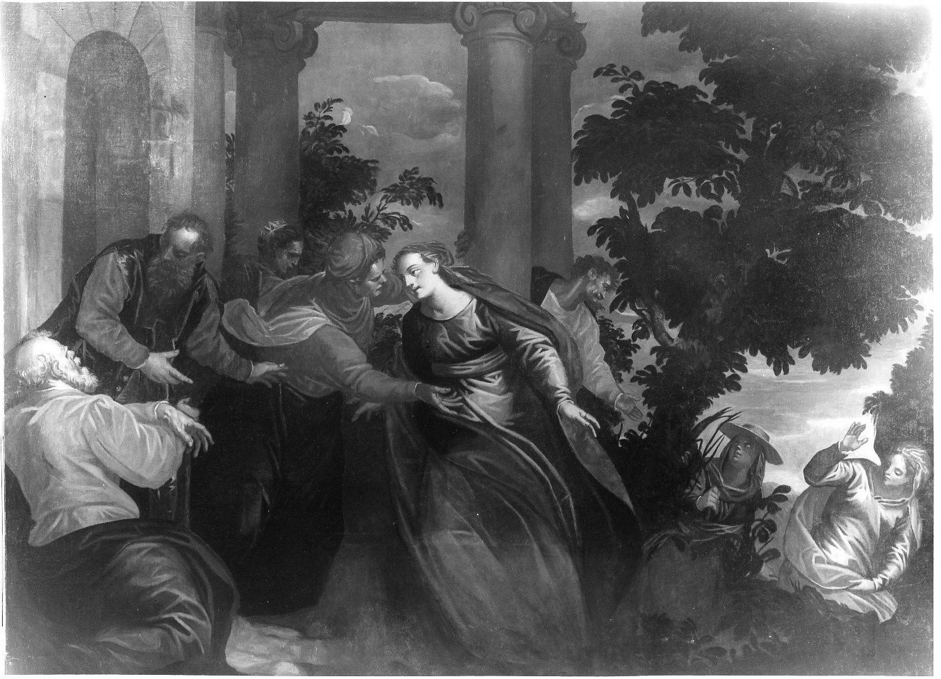 la visitazione, visitazione (dipinto, opera isolata) di Vassillacchi Antonio detto Aliense (prima metà sec. XVII)