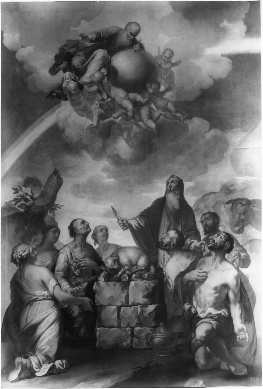 sacrificio di Noè, sacrificio di Noè (dipinto, opera isolata) di Negri Pietro (attribuito) (seconda metà sec. XVII)
