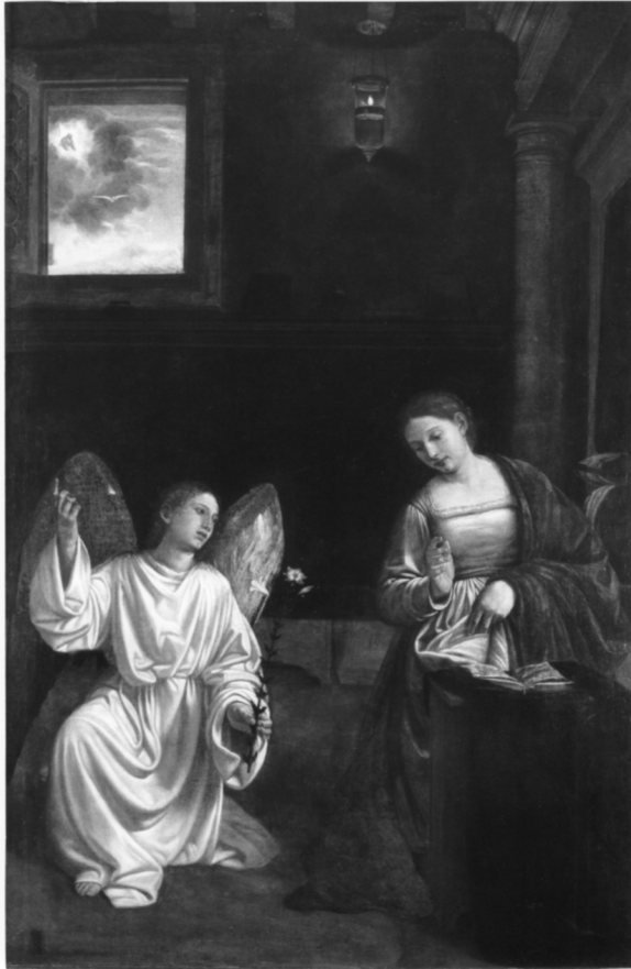 Annunciazione, Annunciazione (dipinto, opera isolata) di Savoldo Giovanni Girolamo (attribuito) (prima metà sec. XVI)