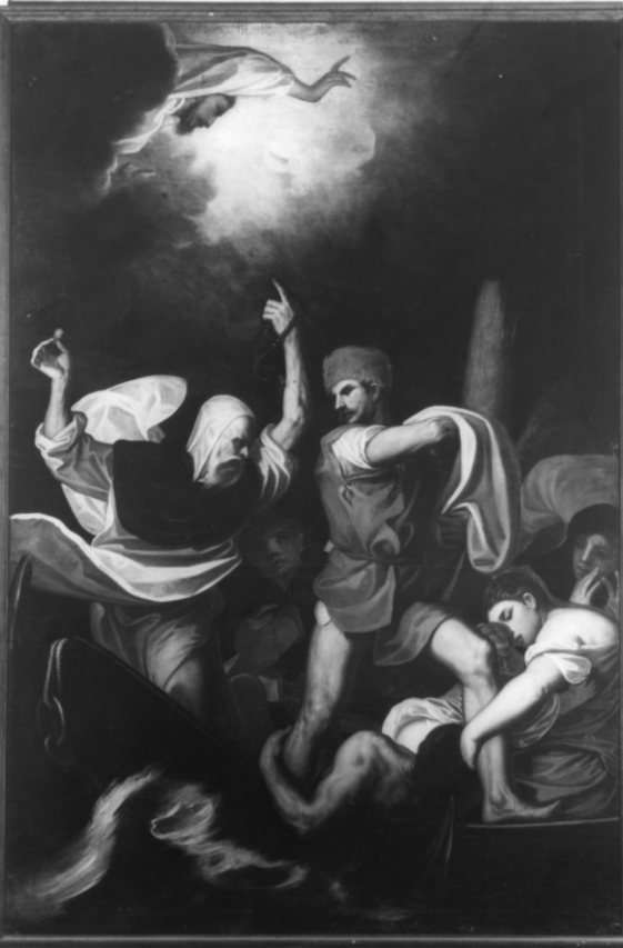 San Domenico calma una burrasca di mare, San Domenico calma una burrasca di mare (dipinto, opera isolata) di Varotari Alessandro detto Padovanino (prima metà sec. XVII)