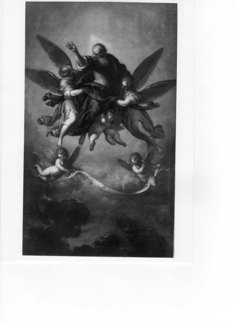 Padre Eterno in gloria e angeli, Dio Padre e angeli (dipinto, opera isolata) di Ingoli Matteo (prima metà sec. XVII)