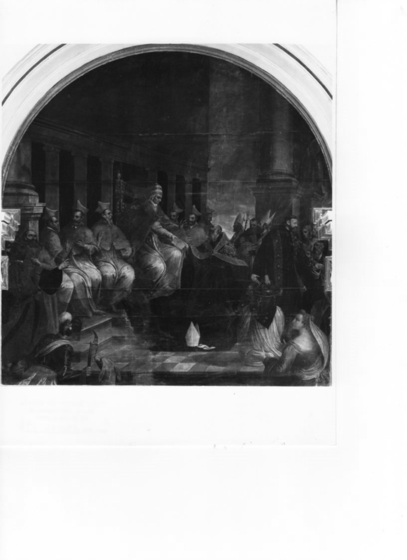 concessione della regola della cintura, concessione della regola della cintura (dipinto, opera isolata) di Del Moro Giulio (secc. XVI/ XVII)