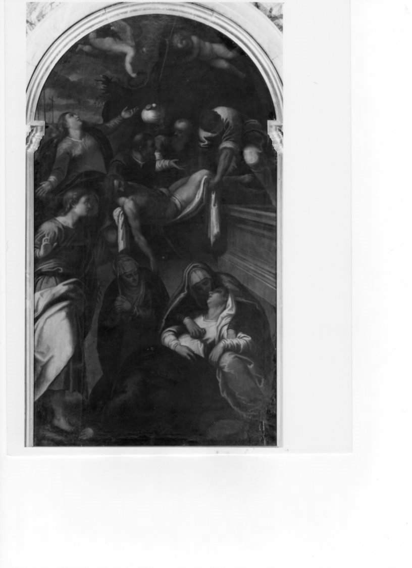 deposizione di Cristo nel sepolcro, deposizione di Cristo nel sepolcro (dipinto, opera isolata) di Gambarato Girolamo (prima metà sec. XVII)