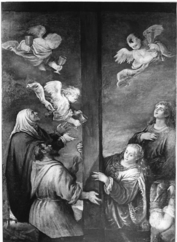 adorazione della croce, adorazione della croce (dipinto, opera isolata) di Da Ponte Francesco detto Francesco Bassano (attribuito) (seconda metà sec. XVI)