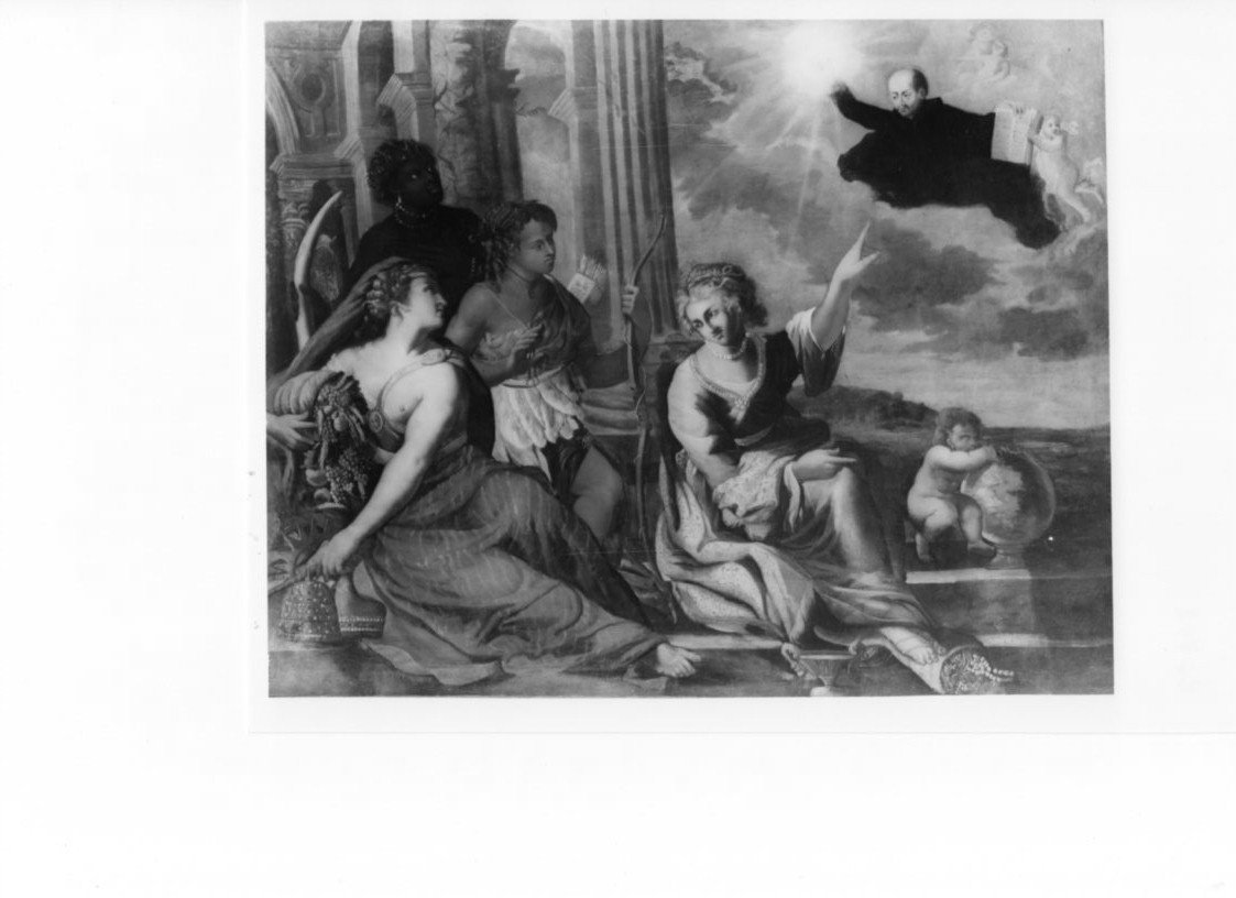 Sant'Ignazio di Loyola e le quattro parti del mondo, Sant'Ignazio di Loyola e le quattro parti del mondo (dipinto, opera isolata) - ambito veneto (sec. XVII)