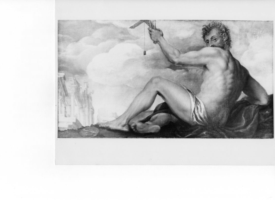 allegoria dell'architettura, allegoria dell'architettura (dipinto, opera isolata) di Varotari Dario detto Varotari il Vecchio (attribuito) (ultimo quarto sec. XVI)