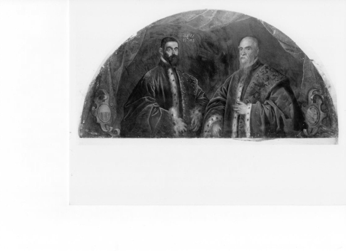 ritratto di due procuratori, ritratto doppio (dipinto, opera isolata) di Robusti Domenico detto Domenico Tintoretto (prima metà sec. XVII)