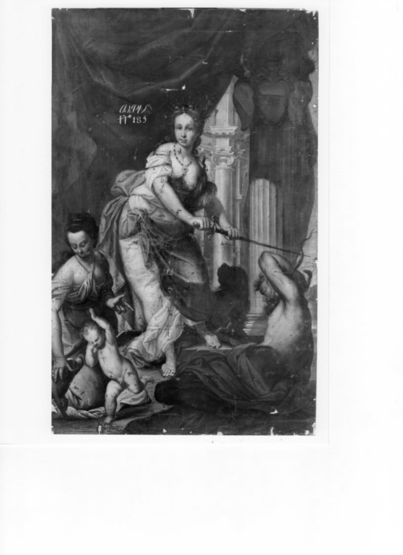 Giustizia che esercita il suo ufficio sopra un criminale, Giustizia che esercita il suo ufficio sopra un criminale (dipinto, opera isolata) di Paolo Fiammingo (scuola) (sec. XVI)