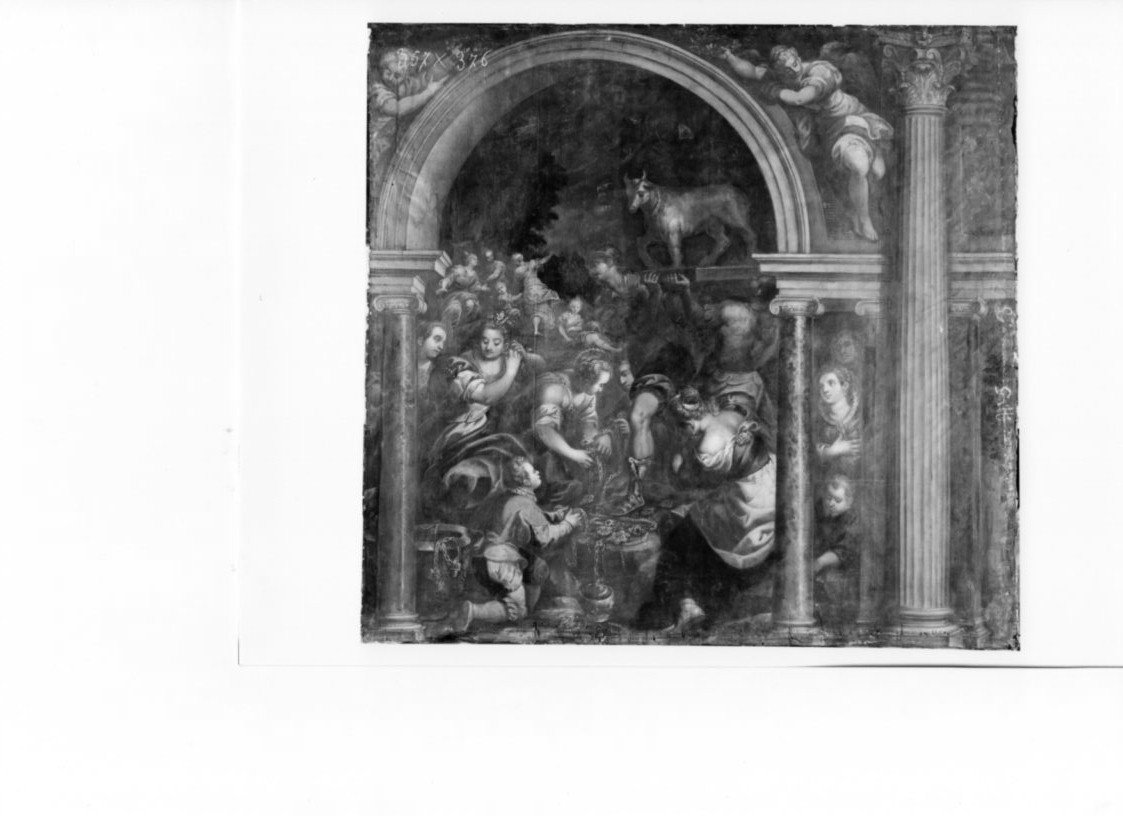 adorazione del vitello d'oro, adorazione del vitello d'oro (dipinto, opera isolata) di Michieli Andrea detto Vicentino (inizio sec. XVII)