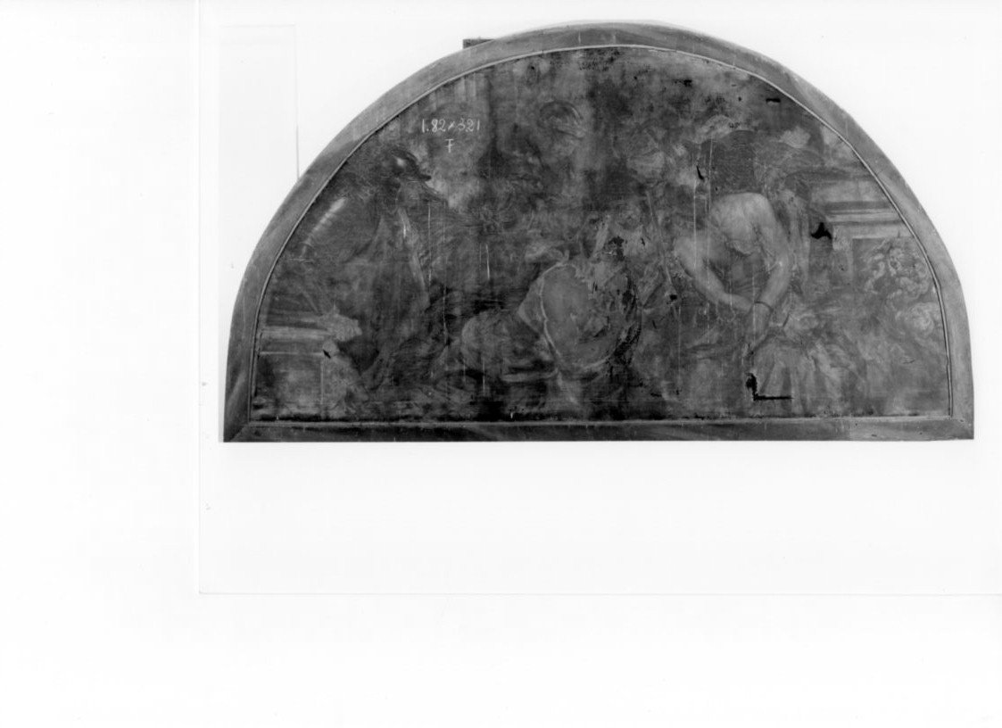 incoronazione di spine, incoronazione di spine (dipinto, opera isolata) di Langetti Giovanni Battista (sec. XVII)