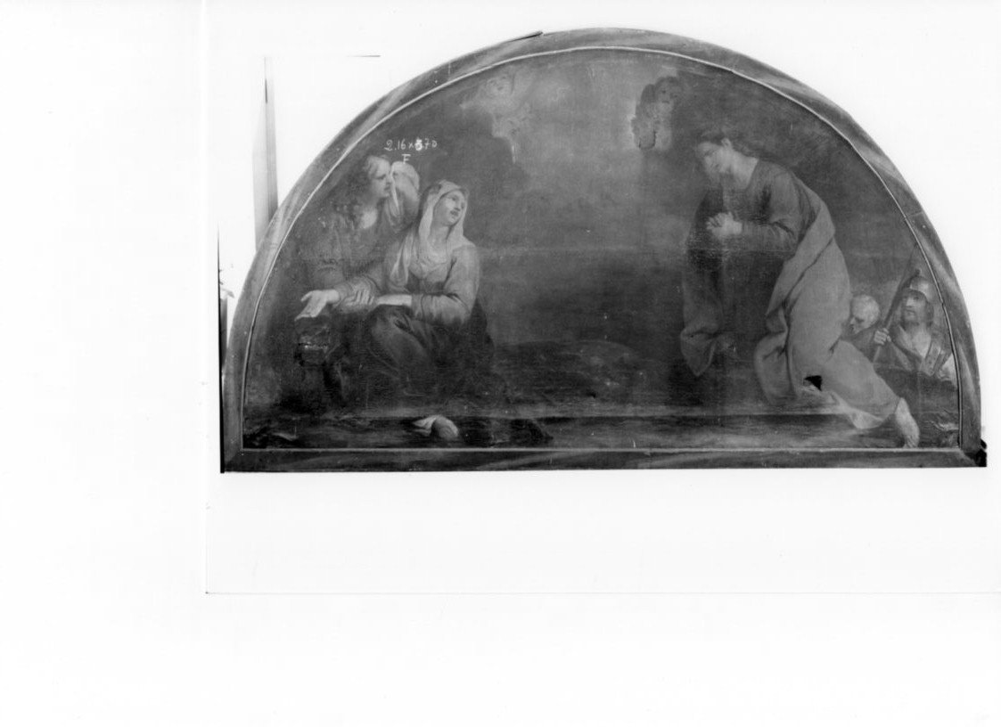 Madonna addolorata con una pia donna e San Giovanni, Madonna addolorata con una pia donna e San Giovanni (dipinto, opera isolata) di Lazzarini Gregorio (prima metà sec. XVIII)