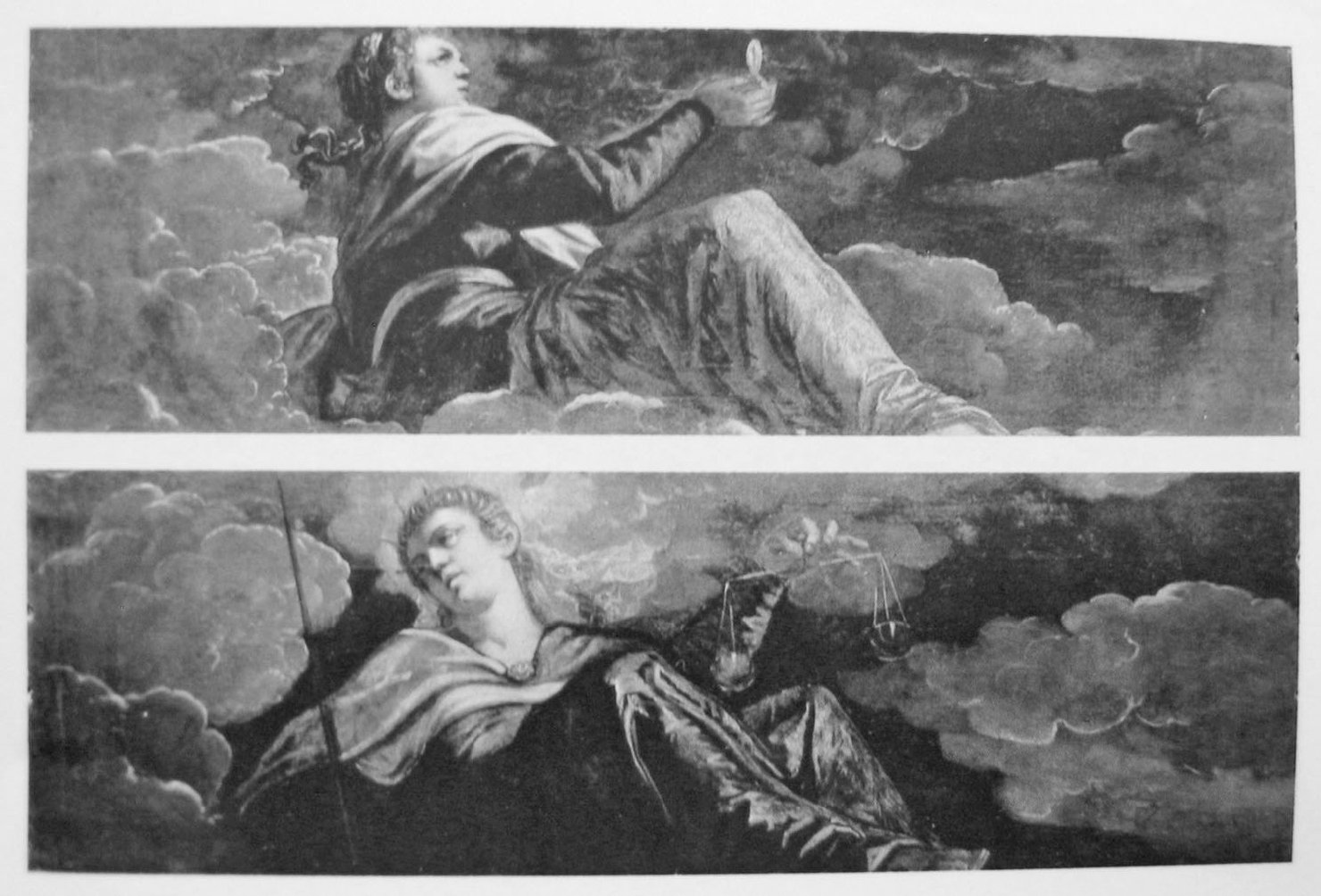 Quattro virtù (dipinto, opera isolata) di Robusti Jacopo detto Jacopo Tintoretto (sec. XVI)