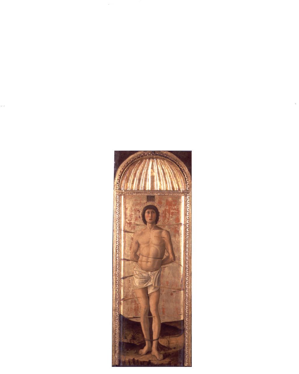 Trittico di San Sebastiano, San Sebastiano (dipinto, elemento d'insieme) di Bellini Giovanni detto Giambellino, Bellini Gentile, Bellini Jacopo (secc. XV/ XVI)