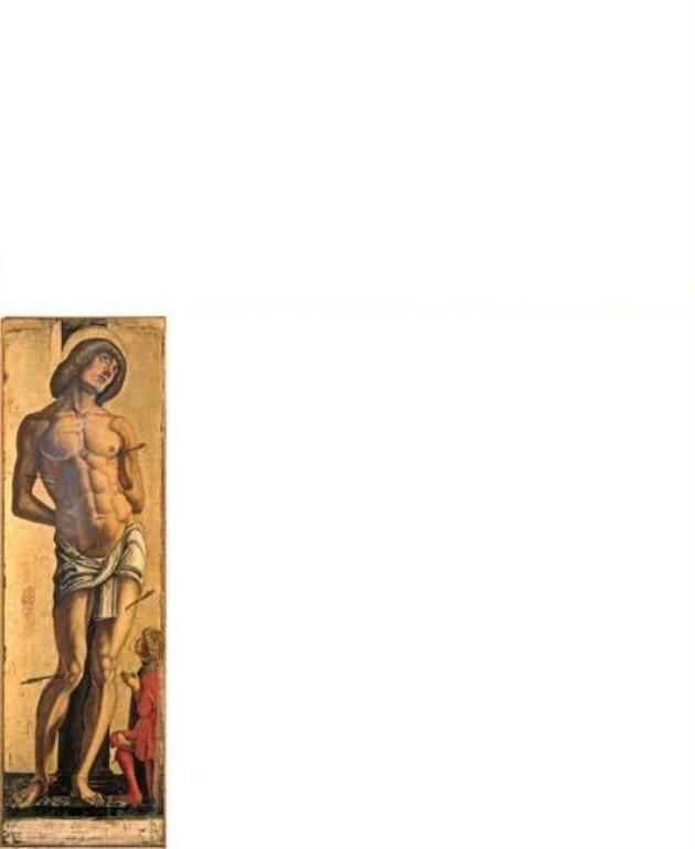 San Sebastiano (dipinto, elemento d'insieme) di Andrea da Murano (sec. XV)