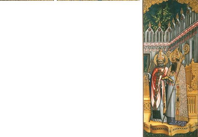 Sant'Ambrogio e Sant'Agostino (dipinto, elemento d'insieme) di Vivarini Antonio, Giovanni d'Alemagna (sec. XV)