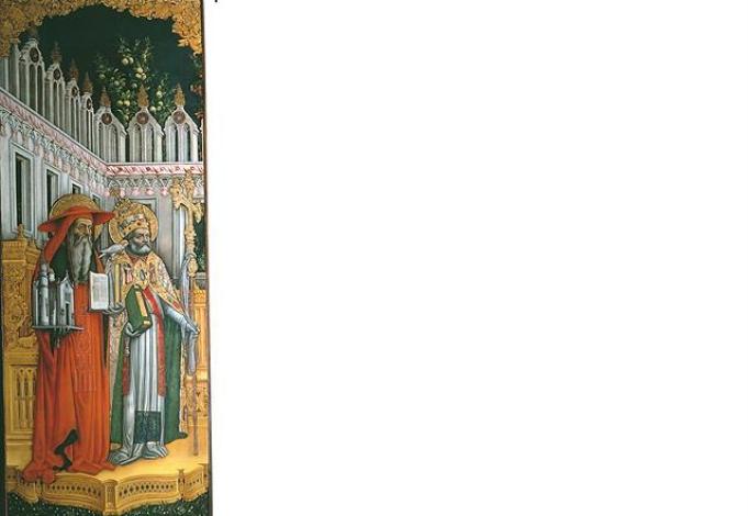 San Gregorio e San Girolamo (dipinto, elemento d'insieme) di Vivarini Antonio, Giovanni d'Alemagna (sec. XV)
