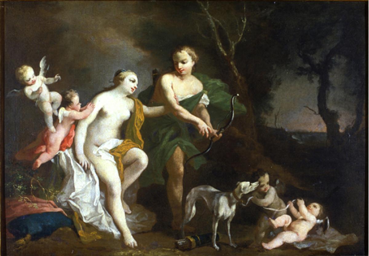 Venere e Adone (dipinto) di Amigoni Jacopo (sec. XVIII)