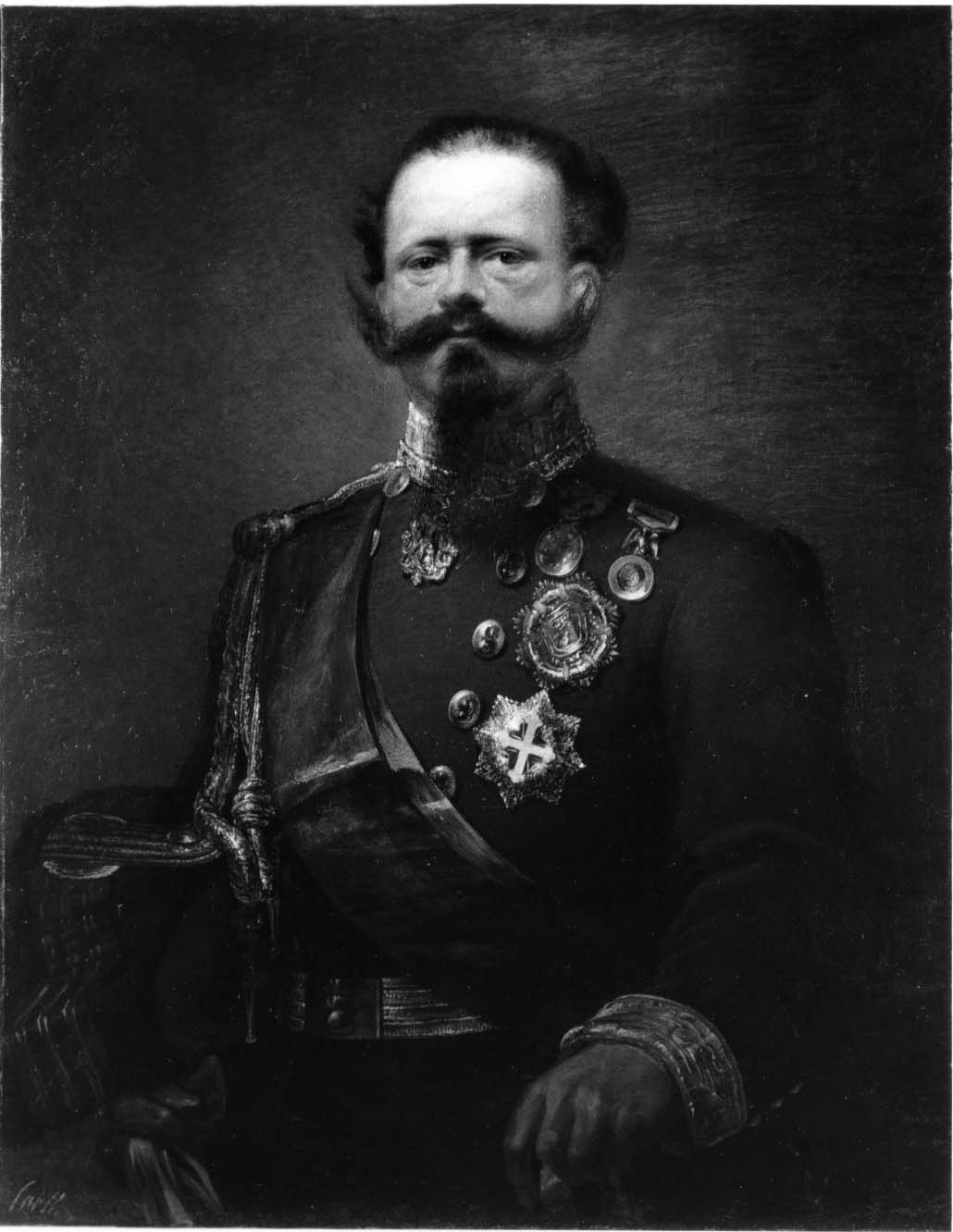 Ritratto di Vittorio Emanuele II (dipinto) di Carlini Giulio (seconda metà sec. XIX)