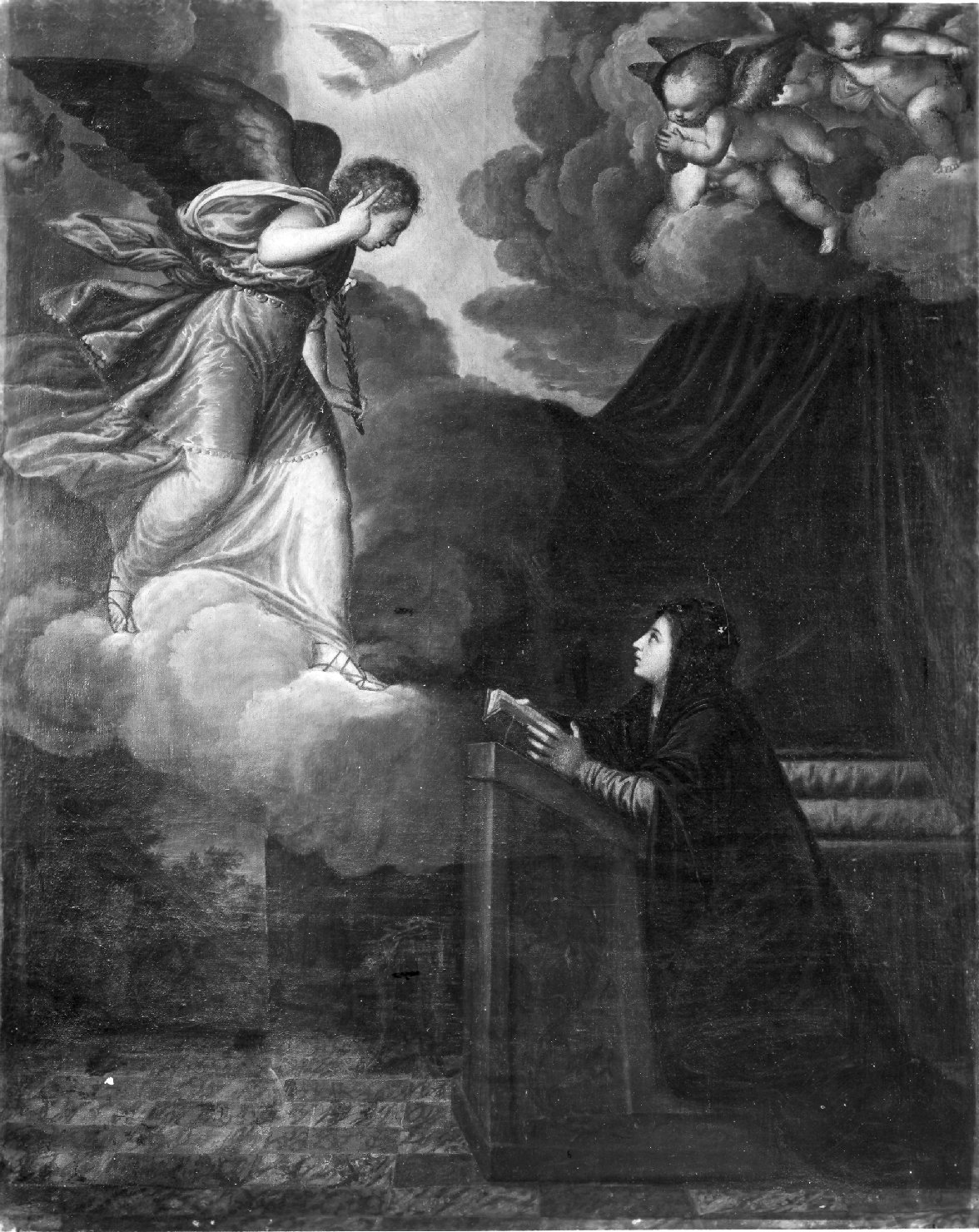 Annunciazione (dipinto, opera isolata) di Vecellio Francesco (attribuito) (sec. XVI)