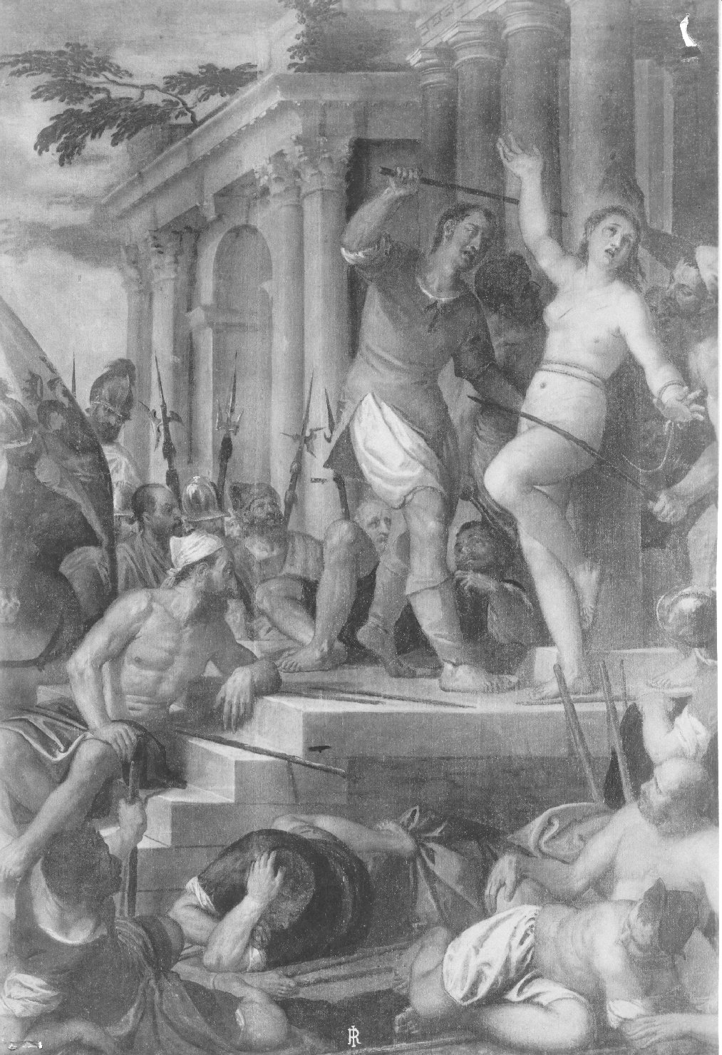 flagellazione di Santa Cristina (dipinto) di Caliari Paolo detto Veronese (bottega) (ultimo quarto sec. XVI)