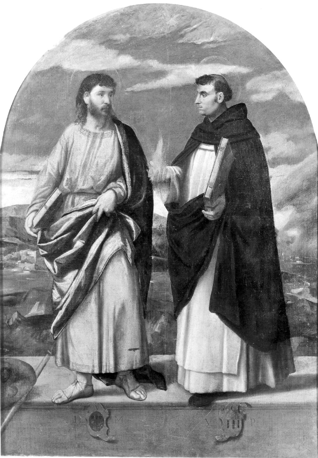 Santi Jacopo e Vincenzo Ferreri (dipinto) di De' Pitati Bonifacio detto Bonifacio Veronese (sec. XVI)