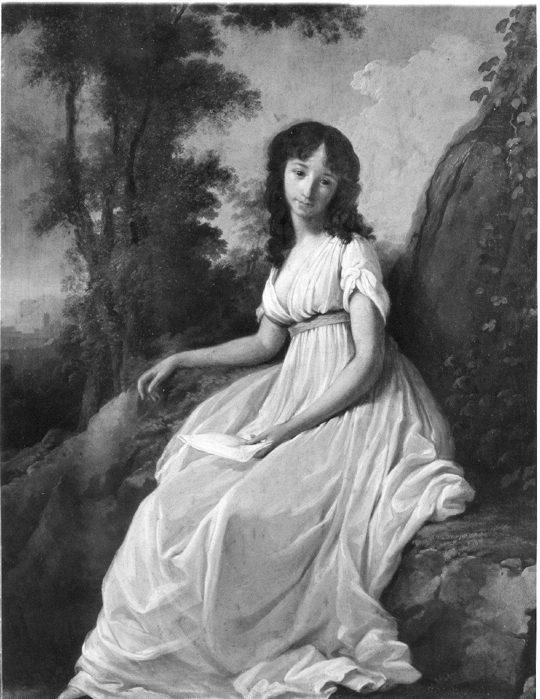 Ritratto di giovinetta (dipinto, opera isolata) di Matteini Teodoro (fine sec. XVIII)