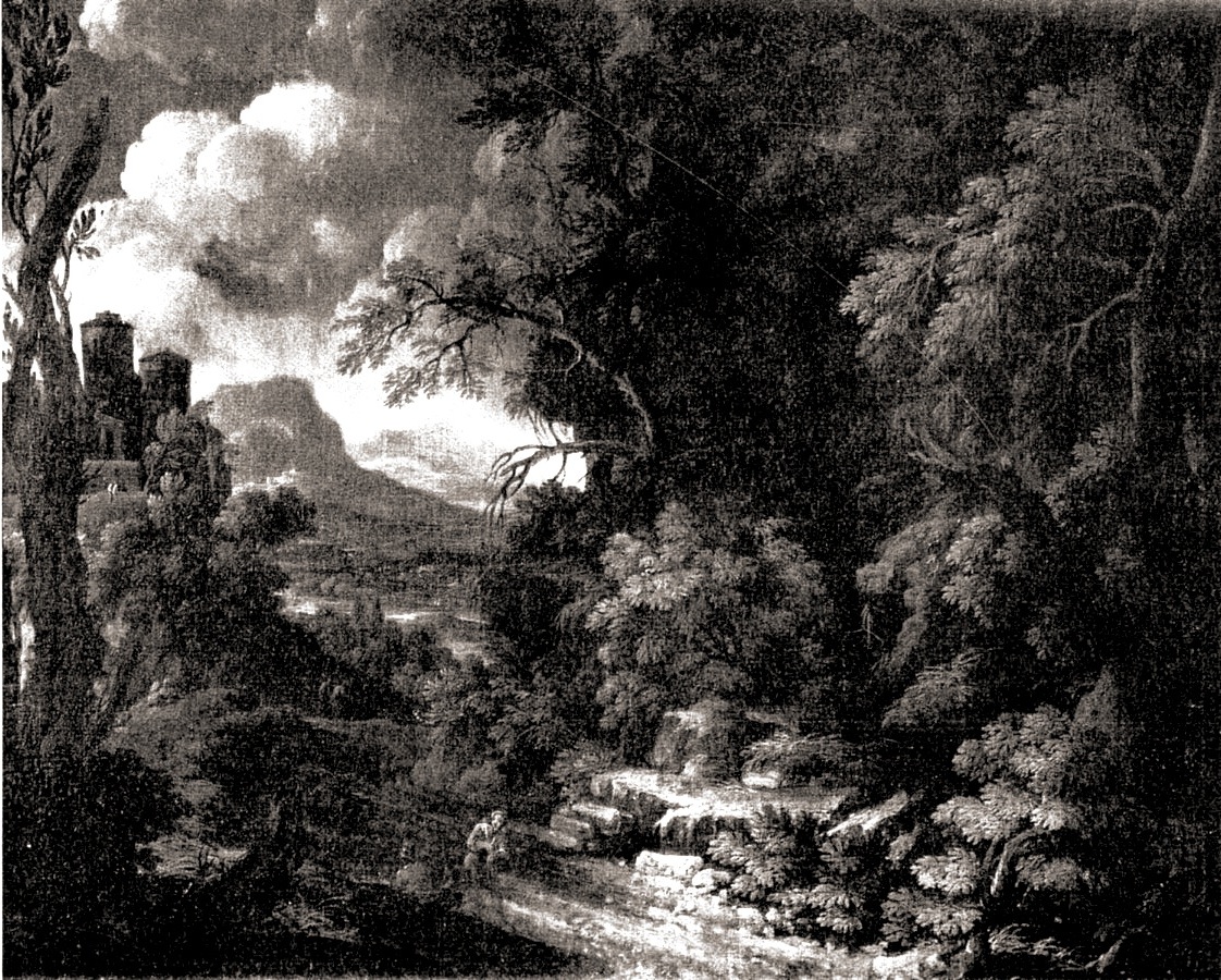 paesaggio (dipinto) di Dughet Gaspard (attribuito) (seconda metà sec. XVII)
