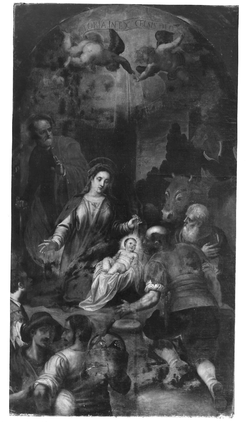 adorazione dei pastori (dipinto, opera isolata) di Ponzone Matteo (attribuito) (secc. XVI/ XVII)