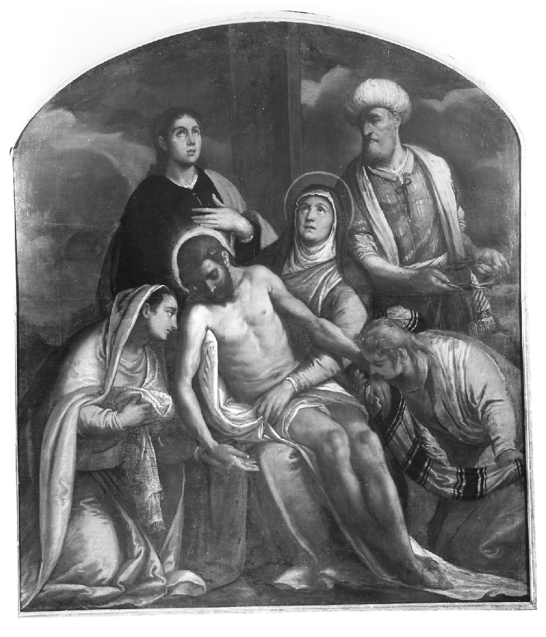 deposizione di Cristo dalla croce (dipinto, opera isolata) di Caliari Paolo detto Veronese (scuola) (ultimo quarto sec. XVI)