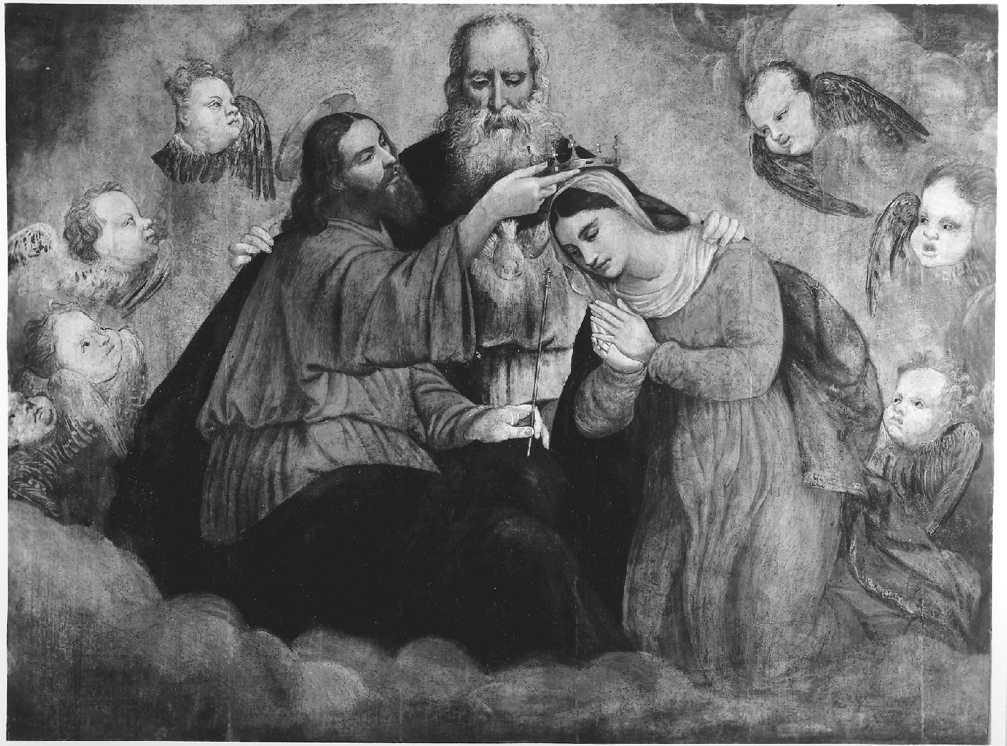 incoronazione di Maria Vergine (dipinto, opera isolata) - ambito veneto (metà sec. XVI)