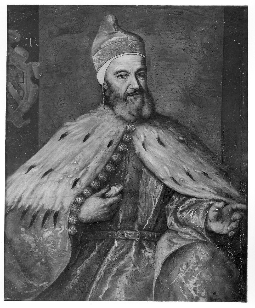 Doge Marcantonio Trevisan, ritratto d'uomo (dipinto, opera isolata) di Negretti Jacopo detto Palma il Giovane (attribuito) (seconda metà sec. XVI)