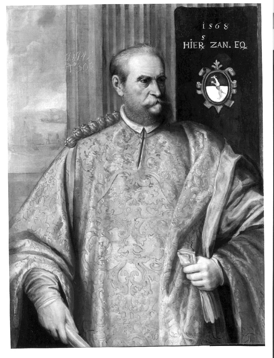 ritratto di Girolamo Zane, ritratto d'uomo (dipinto, opera isolata) di Micheli Parrasio (sec. XVI)