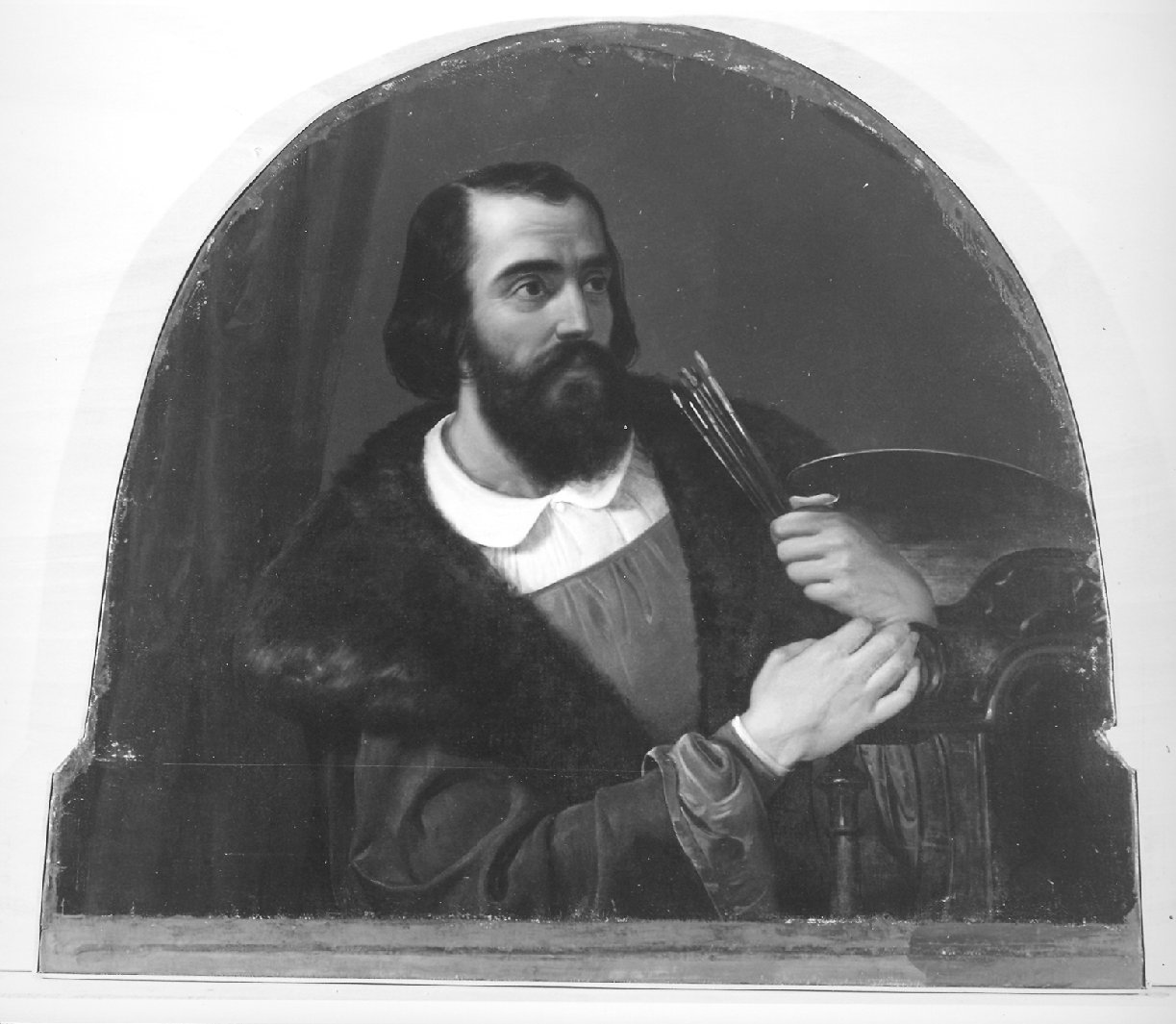 Ritratto di pittore veneto (dipinto, opera isolata) - ambito veneziano (metà sec. XIX)