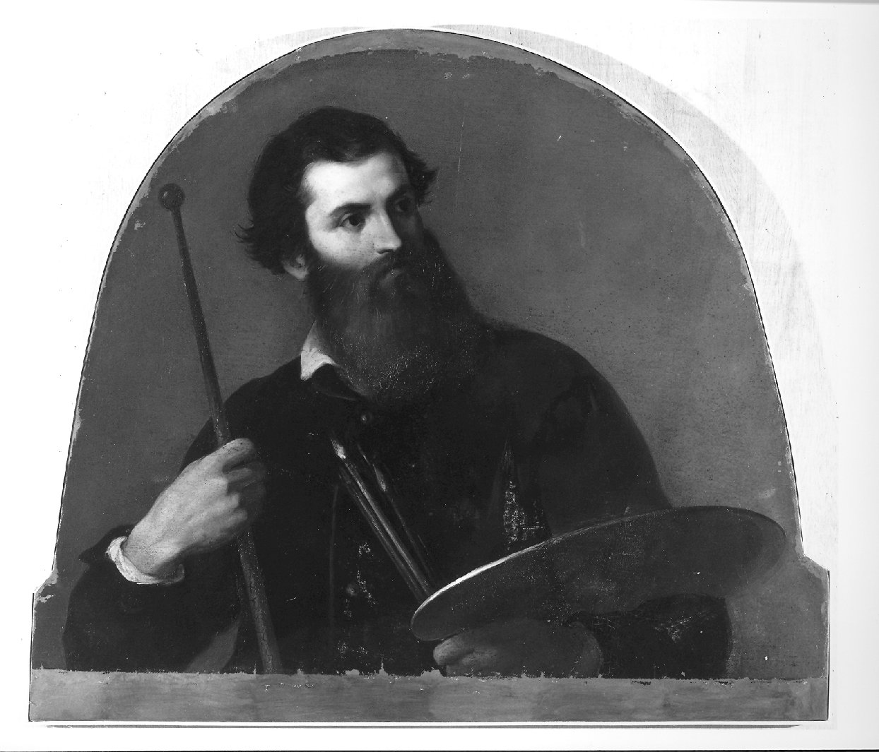 Ritratto di pittore veneto (dipinto, opera isolata) - ambito veneziano (metà sec. XIX)