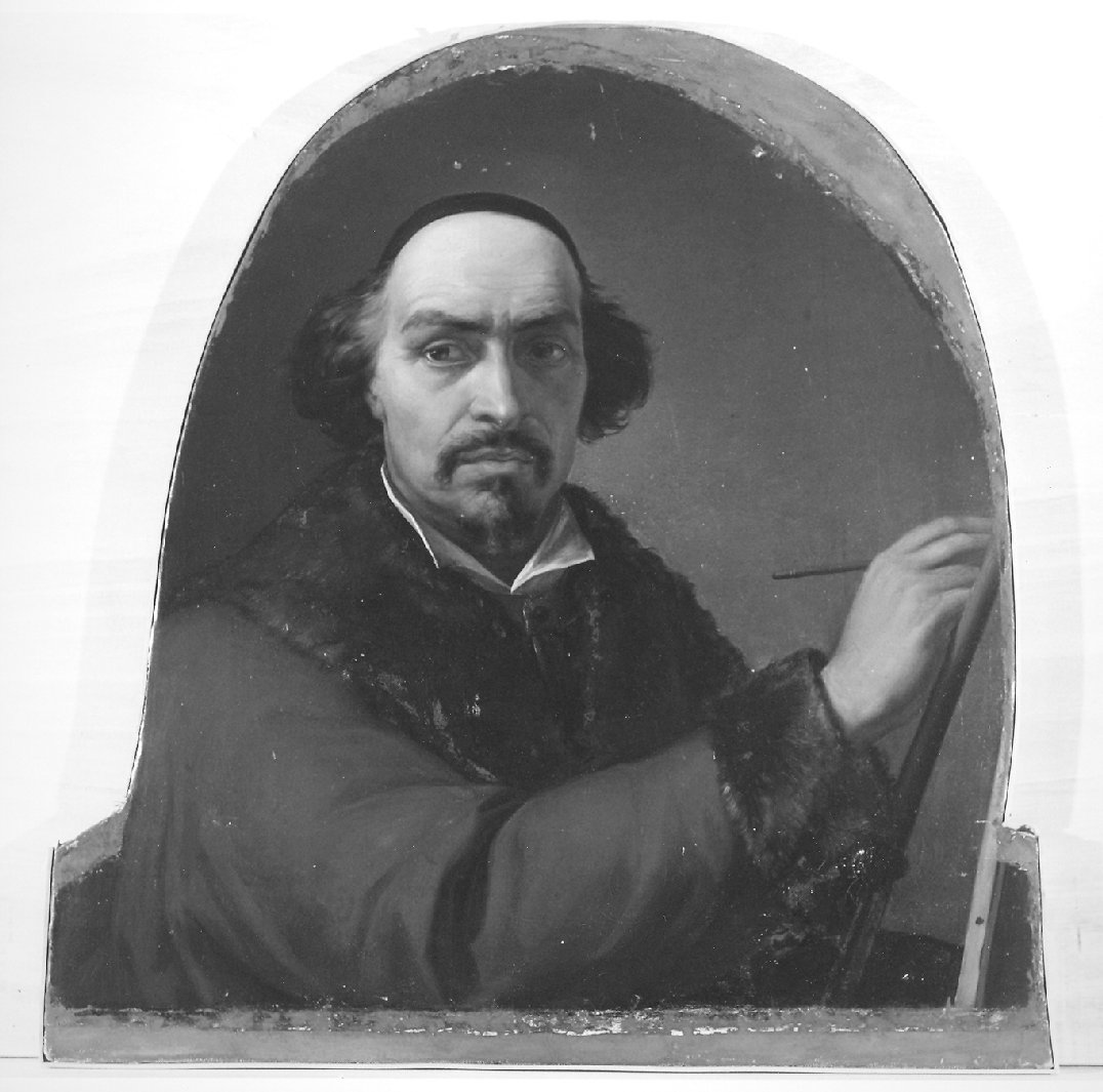 Ritratto di pittore veneto (dipinto, opera isolata) - ambito veneziano (metà sec. XIX)
