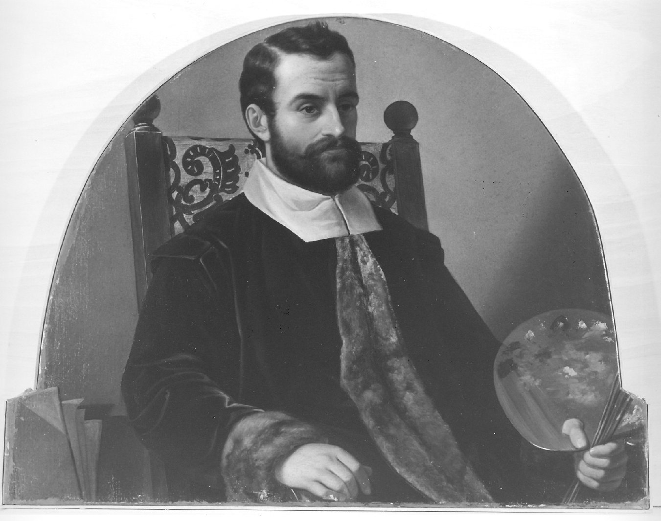 Ritratto di pittore veneto (dipinto, opera isolata) - ambito veneziano (metà sec. XIX)