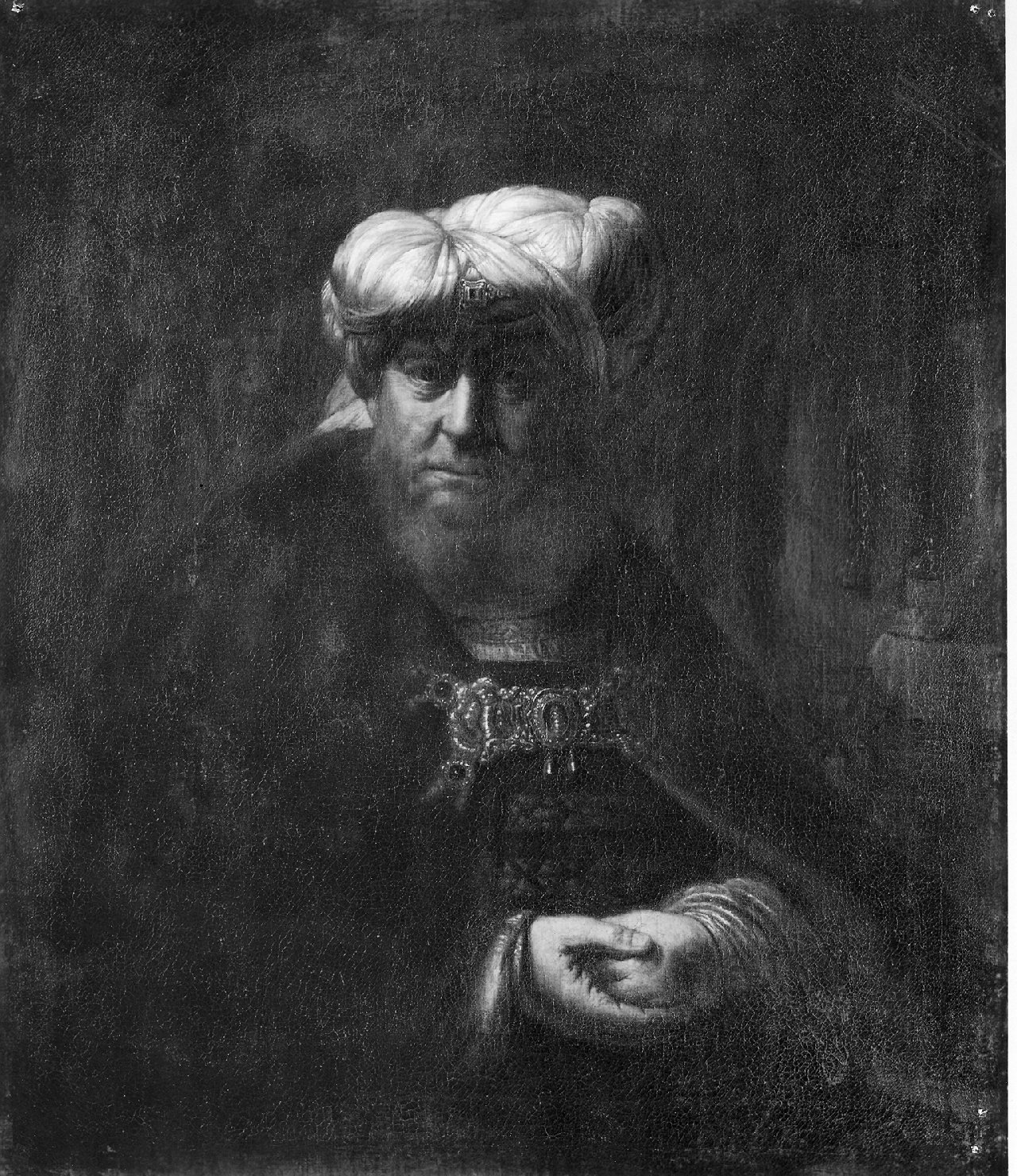 rabbino, ritratto d'uomo (dipinto, elemento d'insieme) - ambito Europa settentrionale (sec. XVII)