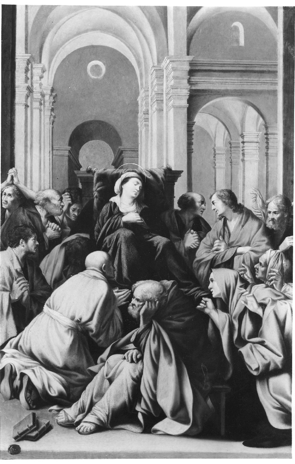 la morte della Vergine, transito della Madonna (dipinto, opera isolata) di Saraceni Carlo (secc. XVI/ XVII)