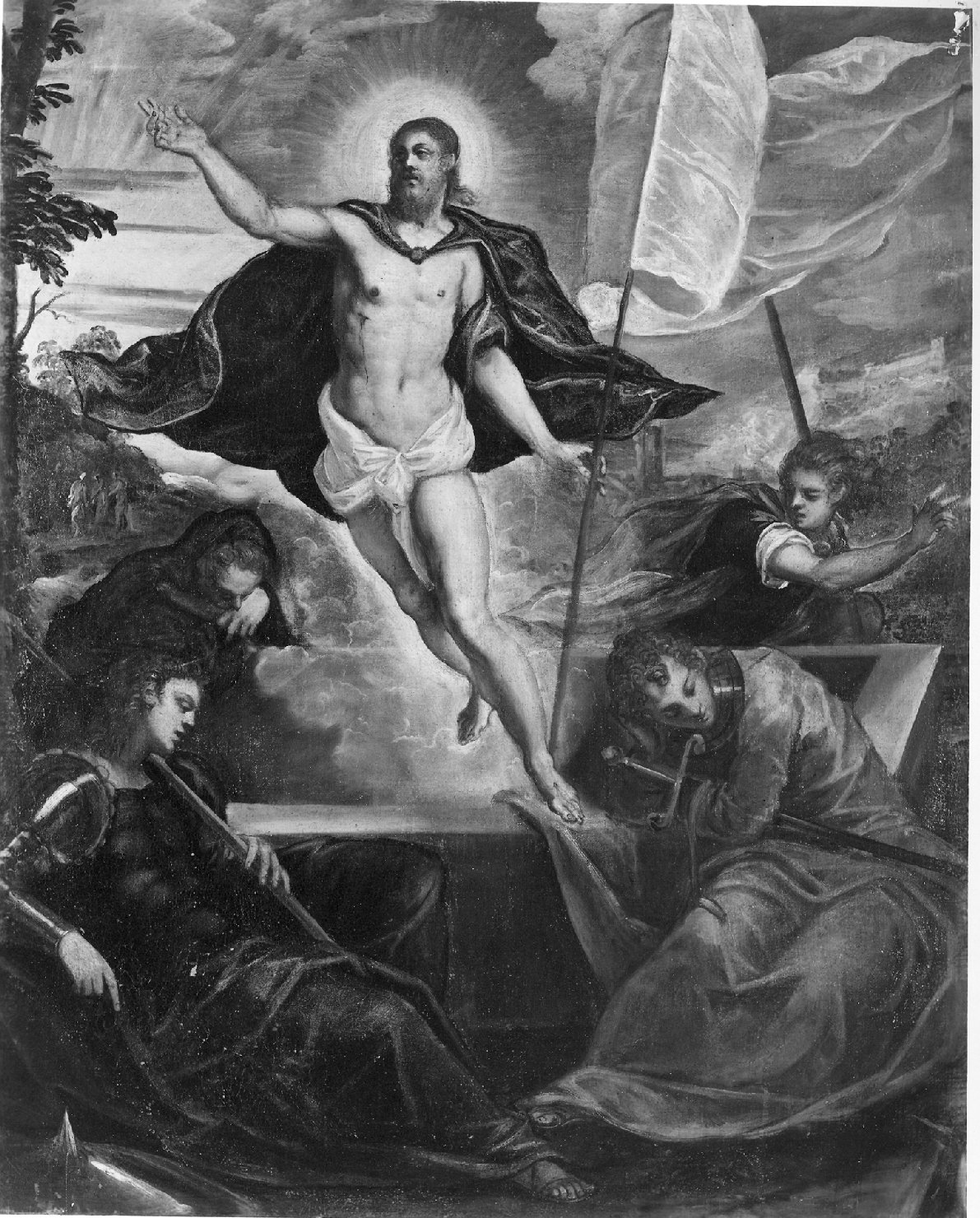 la risurrezione, resurrezione di Cristo (dipinto, opera isolata) di Robusti Domenico detto Domenico Tintoretto (attribuito) (secc. XVI/ XVII)