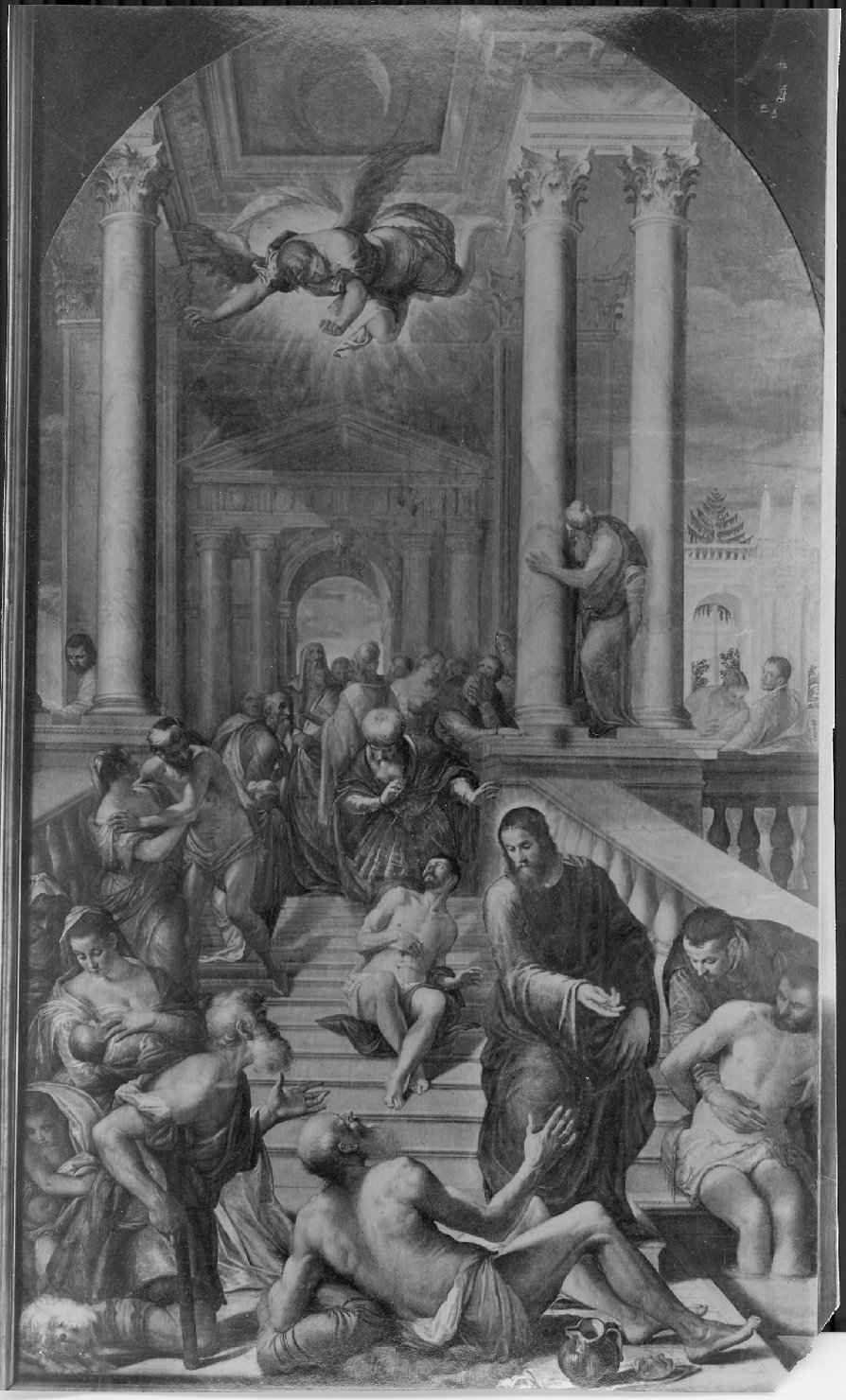 piscina probatica (dipinto, opera isolata) di Fasolo Giovanni Antonio (attribuito) (sec. XVI)