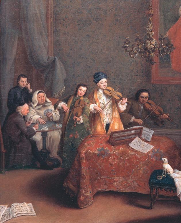 Il concertino (dipinto, opera isolata) di Longhi Pietro (sec. XVIII)