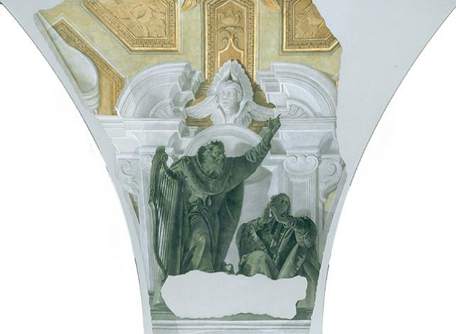 Davide e la moglie Mikal, David (dipinto, opera isolata) di Tiepolo Giovanni Battista (attribuito) (sec. XVIII)