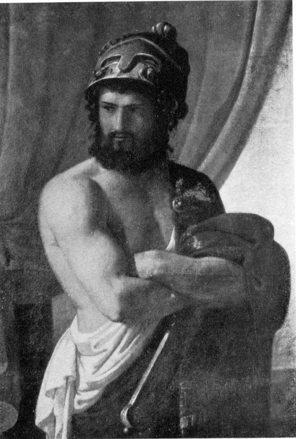 Aiace (dipinto, opera isolata) di De Min Giovanni (attribuito) (sec. XIX)