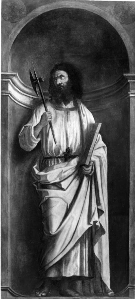 San Taddeo (dipinto, opera isolata) di Cima Giovanni Battista detto Cima da Conegliano (bottega) (primo quarto sec. XVI)