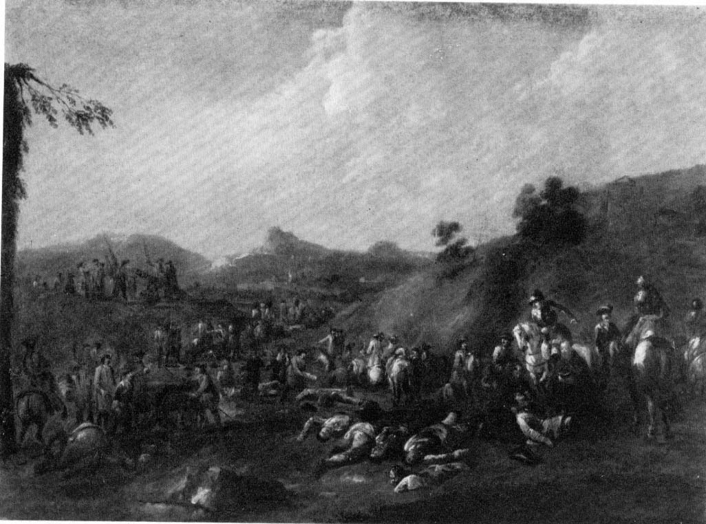 Campo di battaglia (dipinto, opera isolata) di Zais Giuseppe (e aiuti) (sec. XVIII)