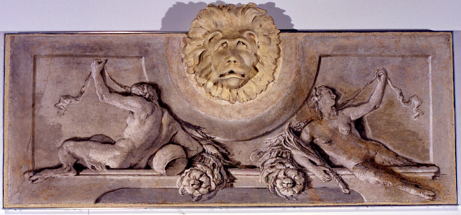 satiro e satiressa (dipinto, complesso decorativo) di Tiepolo Giandomenico (attribuito) (seconda metà sec. XVIII)