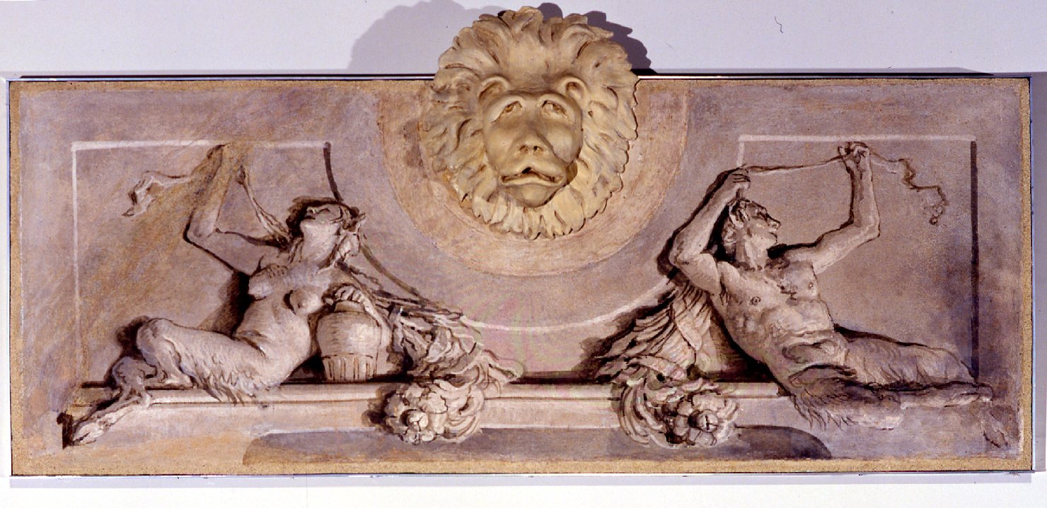 satiro e satiressa (dipinto, complesso decorativo) di Tiepolo Giandomenico (attribuito) (seconda metà sec. XVIII)